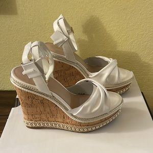 ALDO- Fitchia White Platform Sandals